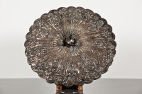 Lot 117 - OTTOMAN SILVER MIRROR with exotic bird in...