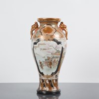 Lot 161A - JAPANESE KUTANI VASE of baluster form and with...