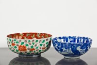 Lot 167 - CHINESE BLUE AND WHITE BOWL AND CHINESE...