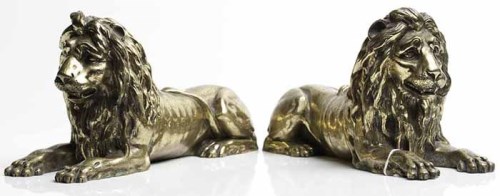 Lot 998 - PAIR OF LATE VICTORIAN CAST BRASS FIGURES...