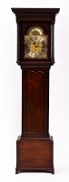 Lot 262 - 18TH CENTURY MAHOGANY EIGHT DAY LONGCASE CLOCK...
