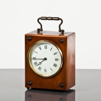 Lot 273 - 19TH CENTURY FRENCH MAHOGANY TRAVEL TIMEPIECE...