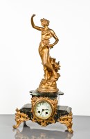 Lot 278 - EARLY 20TH CENTURY SPELTER AND GREEN MARBLE...