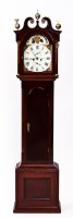 Lot 289 - VICTORIAN MAHOGANY EIGHT DAY LONGCASE CLOCK...