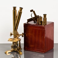 Lot 323 - 19TH CENTURY LACQUERED BRASS BIFOCAL...