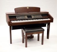 Lot 329 - MAHOGANY VENEERED YAMAHA ELETRIC CLAVINOVA...