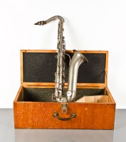 Lot 333 - ITALIAN NICKEL ALTO SAXOPHONE makers Ramponi &...