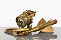 Lot 340 - WALKER'S BRASS TRIDENT ELECTRIC MK lll TORPEDO...