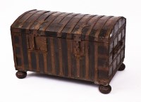 Lot 352 - SEVENTEETH CENTURY EUROPEAN METAL BOUND CHEST...