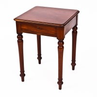 Lot 357 - VICTORIAN MAHOGANY WORK TABLE with single...