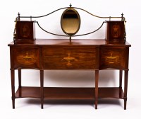 Lot 372 - LATE VICTORIAN SHERATON REVIVAL INLAID...