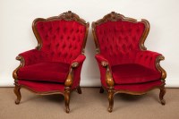 Lot 437 - VICTORIAN STYLE SUITE comprising a settee and...