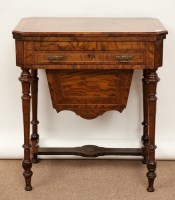 Lot 456 - VICTORIAN WALNUT GAMES TABLE the turnover top...