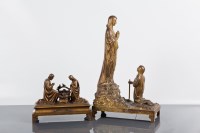 Lot 459 - AFTER CATINEAU LA NATIVITE spelter, 21cm wide,...