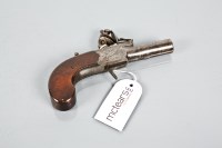 Lot 520 - GEORGE III FLINTLOCK POCKET PISTOL maker Theo...