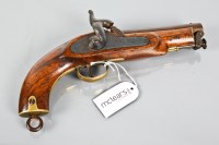 Lot 528 - VICTORIAN PERCUSSION COASTGUARD PISTOL maker...