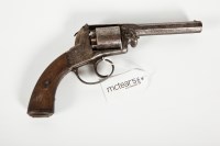 Lot 547 - 19TH CENTURY FIVE-SHOT PERCUSSION REVOLVER...