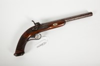 Lot 550 - MID 19TH CENTURY PERCUSSION TARGET PISTOL...