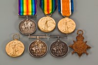 Lot 574 - WORLD WAR ONE 1914 STAR TRIO awarded to...