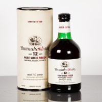 Lot 618 - BUNNAHABHAIN 12 YEAR OLD PORT WOOD FINISH...
