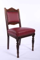 Lot 1031 - SET OF FOUR LATE VICTORIAN OAK DINING CHAIRS...
