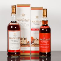 Lot 842 - THE MACALLAN 10 YEAR OLD CASK STRENGTH Single...
