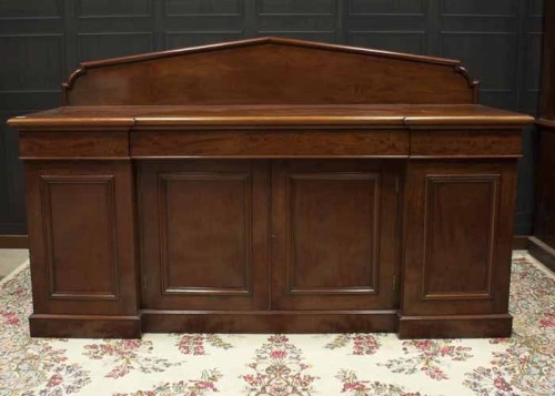 Lot 1063 - VICTORIAN MAHOGANY SIDEBOARD with an arch...