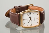 Lot 1050 - GENTLEMAN'S GOLD PLATED OMEGA SEAMASTER QUARTZ...