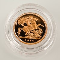 Lot 1058 - PROOF SOVEREIGN DATED 1980