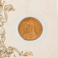 Lot 1082 - SOVEREIGN DATED 1892 in a presentation card mount