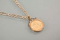 Lot 1087 - HALF SOVEREIGN DATED 1913, in a pendant mount,...