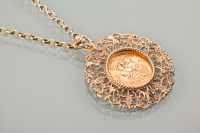 Lot 1089 - SOVEREIGN DATED 1959 in a pendant mount, on a...