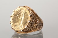 Lot 1095 - SOVEREIGN DATED 1892 mounted in a ring