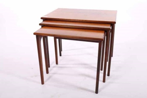 Lot 1098 - MID-20TH CENTURY MAHOGANY AND ROSEWOOD NEST OF...