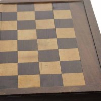 Lot 1100 - 19TH CENTURY FOLDING CHESSBOARD AND CRIBBAGE...