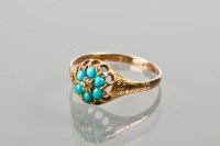 Lot 1200A - VICTORIAN FIFTEEN CARAT TURQUOISE AND DIAMOND...