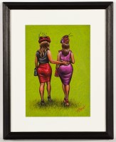 Lot 1744 - GRAHAM MCKEAN, FASCINATORS pastel on paper,...