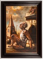 Lot 1747 - * PETER HOWSON OBE, THE FIRST STEP oil on...