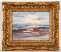 Lot 1751 - * IAN MCNICOL, SUNSET BEACH watercolour on...