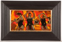 Lot 1822 - * JAMIE O'DEA, THE SWIMMERS oil on board 15cm...