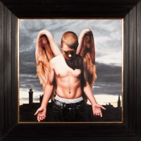 Lot 1831 - GERARD BURNS, URBAN ANGEL oil on canvas,...