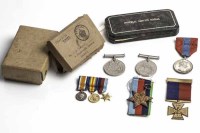 Lot 1171 - TWO WWI CAMPAIGN MEDALS including the Defence...