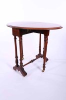 Lot 1183 - VICTORIAN WALNUT SUTHERLAND TABLE with hinged...