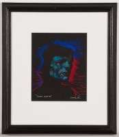 Lot 1991 - * FRANK MCFADDEN, DARK ARTIST pastel on paper,...