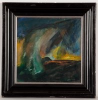 Lot 2004 - * NORMAN KIRKHAM, SEASCAPE ABSTRACTION oil on...