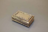 Lot 8 - SILVER MASONIC SNUFF BOX of rectangular form,...