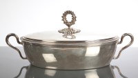 Lot 18 - FRENCH SILVER ENTREE DISH with two handles,...