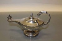 Lot 21 - SILVER ASPREY & CO OIL LAMP LIGHTER with flame...