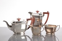 Lot 30 - SILVER FOUR PIECE TEA SERVICE comprising a...