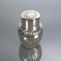 Lot 37 - EDWARDIAN SILVER CADDY with detachable lid,...